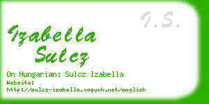 izabella sulcz business card